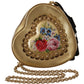 Golden Heart Leather Shoulder Bag