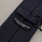 Elegant Blue Silk Men's Tie