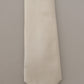 Elegant White Silk Men's Tie