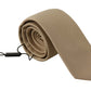 Elegant Gold Silk Men's Tie