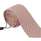 Elegant Pink Polka Dot Silk Tie