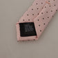 Elegant Pink Polka Dot Silk Tie
