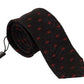 Elegant Blue Leopard Print Silk Tie
