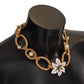 Elegant Gold Lilly Flower Pendant Necklace