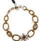 Elegant Gold Lilly Flower Pendant Necklace