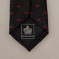 Elegant Blue Leopard Print Silk Tie