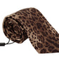 Elegant Leopard Silk Bow Tie