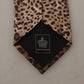 Elegant Leopard Silk Bow Tie