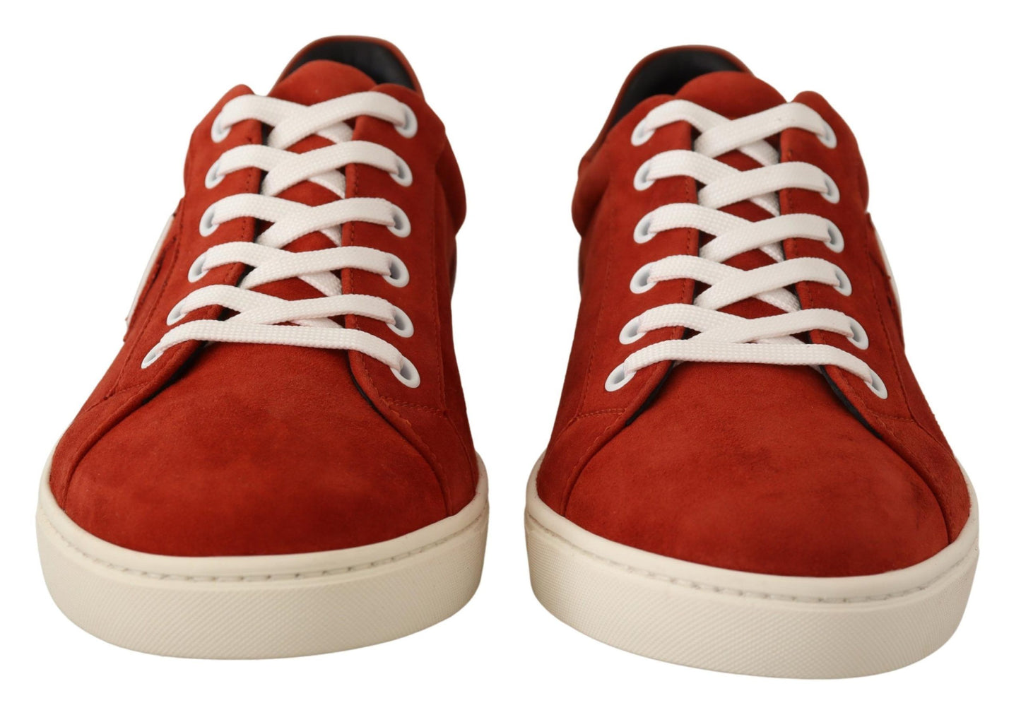 Red Suede Leather Low Tops Mens Sneakers