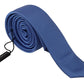 Elegant Blue Silk Men's Tie