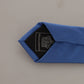 Elegant Blue Silk Men's Tie
