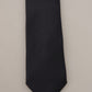 Elegant Blue Silk Men's Tie