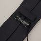 Elegant Blue Silk Men's Tie