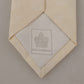 Elegant Off-White Silk Bow Tie