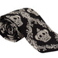 Elegant Silk Black Crown Bow Tie