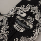 Elegant Silk Black Crown Bow Tie