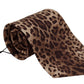 Elegant Leopard Silk Bow Tie