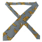Elegant Blue Banana Print Silk Tie