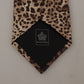 Elegant Leopard Silk Bow Tie