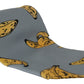 Elegant Blue Banana Print Silk Tie