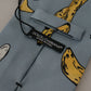 Elegant Blue Banana Print Silk Tie