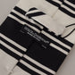 Elegant Black and White Silk Tie