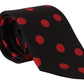 Elegant Silk Tie in Black and Red
