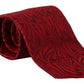 Elegant Red Silk Men's Tie