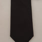 Elegant Silk Black Bow Tie