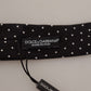 Elegant Black and White Polka Dot Silk Tie