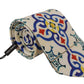 Elegant Multicolor Majolica Silk Tie