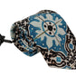 Elegant Multicolor Majolica Silk Tie