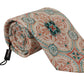 Elegant Beige Majolica Silk Tie