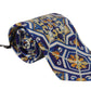 Elegant Multicolor Majolica Silk Tie