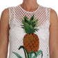Chic Pineapple Applique Midi Shift Dress