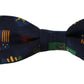 Blue Flags 100% Silk Adjustable Neck Papillon Men Bow Tie