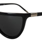 Chic Semi Circular Black Sunglasses