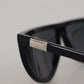 Chic Semi Circular Black Sunglasses