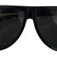 Chic Semi Circular Black Sunglasses