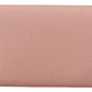 Elegant Pink Leather French Flap Wallet