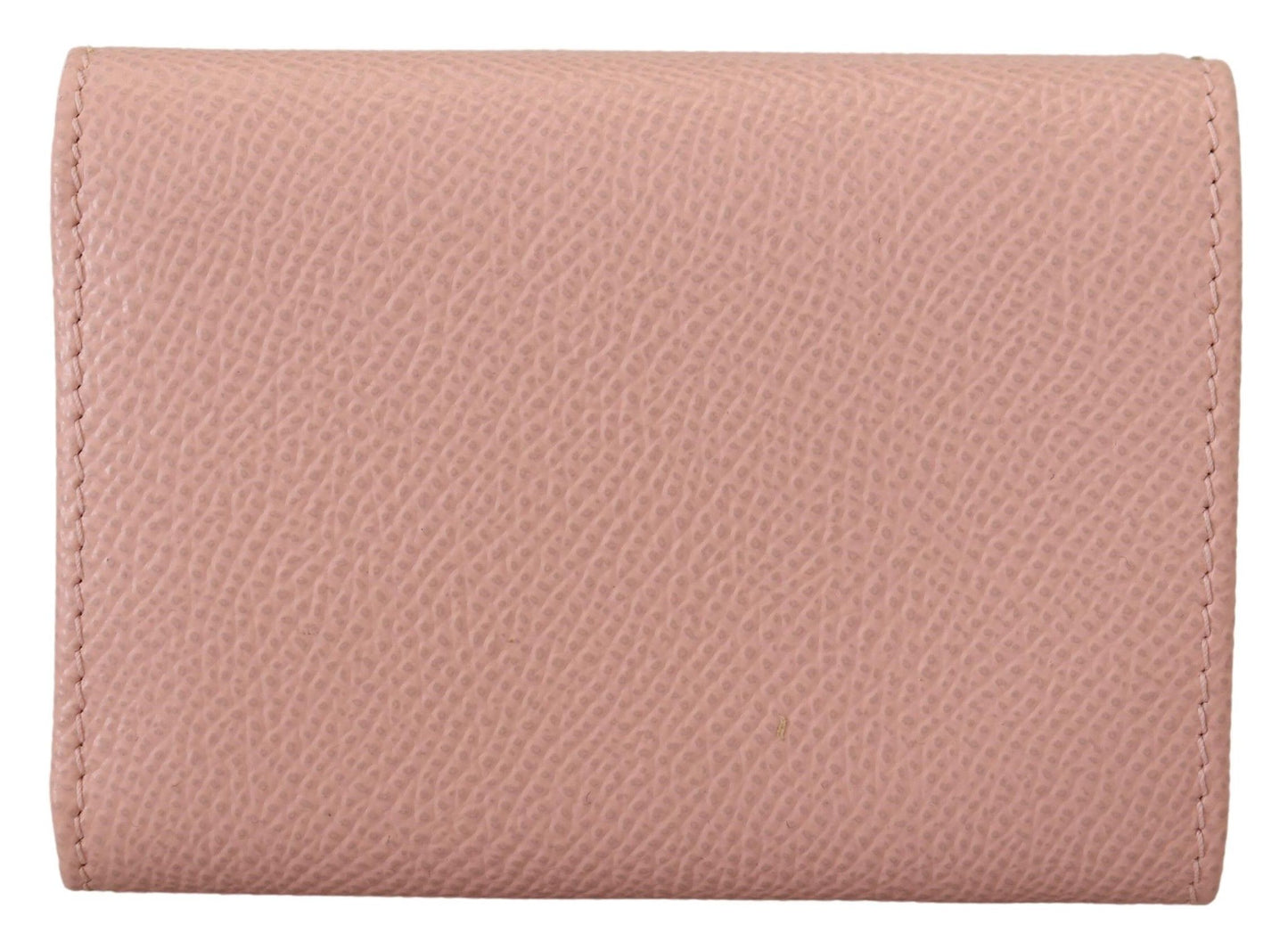 Elegant Pink Leather French Flap Wallet
