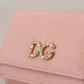 Elegant Pink Leather French Flap Wallet