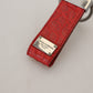 Chic Red Leather Keychain & Charm Accessory