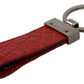 Chic Red Leather Keychain & Charm Accessory