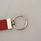 Chic Red Leather Keychain & Charm Accessory