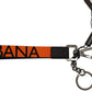 Chic Orange Keychain with Brass Details