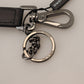 Chic Orange Keychain with Brass Details