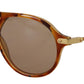 Chic Brown Acetate Sunglasses for Women