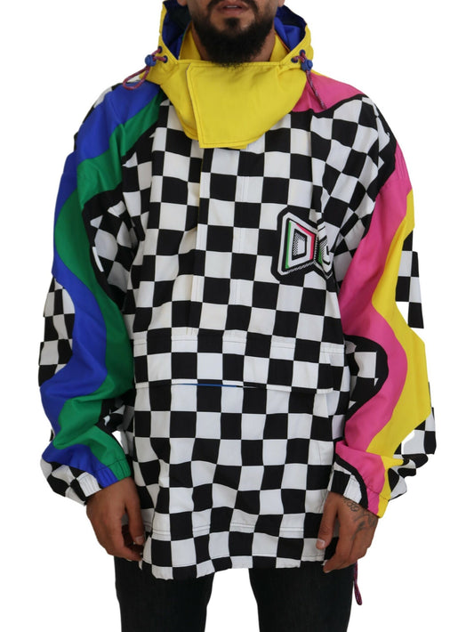 Multicolor Velcro Hooded Jacket