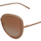 Elegant Lace-Patterned Rose Gold Sunglasses